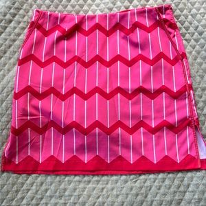 Golftini pink and red golf skirt side zip with pockets - 4L